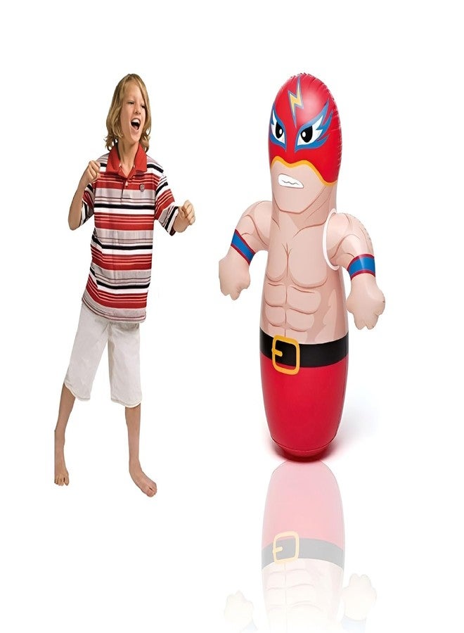 NELSTRAB:- Boxer Hit Me Inflatable Toy for Water Filled Base BOP for Toddlers PVC Punching Bag for Kids(Multi Color)(1 PIS) - Image 3